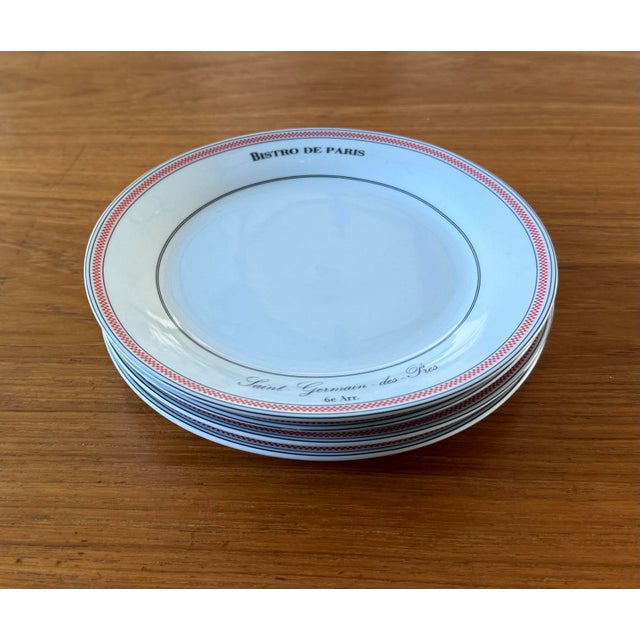 Early 21st Century Set of 4 "Bistro De Paris" Small Plates by Kiss That Frog For Sale - Image 5 of 8