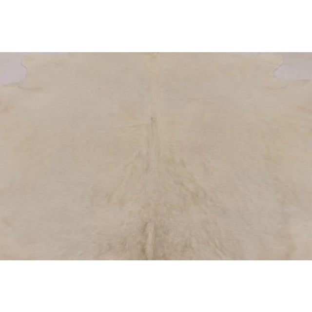 Rug & Kilim Rug & Kilim’s Large Cowhide Rug in Cream White Tones Rug & Kilim Website Title: Rug & Kilim’s Large Cowhide Rug in Cream White Tones For Sale - Image 4 of 9
