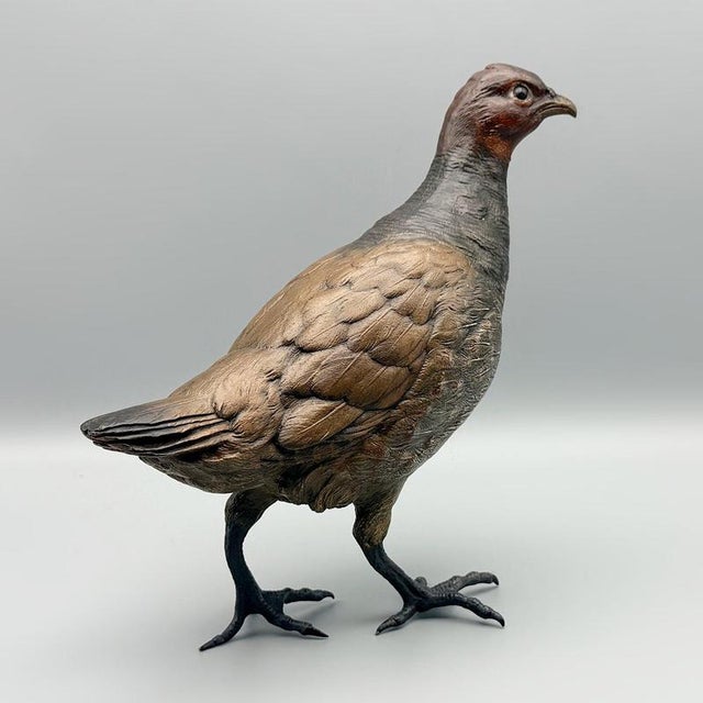 Franz Bergman, Partridge, 1890s, Bronze For Sale - Image 3 of 8