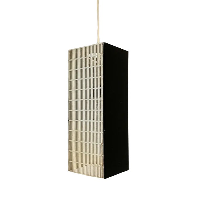 Mid-Century German Minimalist Perforated Metal Pendant Lamp, 1960s For Sale