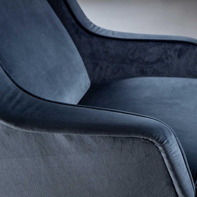 Mid-20th Century Pair of ISA Bergamo Armchairs, Italy For Sale - Image 9 of 15