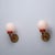 Italian Brass, Red Metal and Opaline Glass Globe Sconces, 1950s, Set of 2 For Sale - Image 9 of 10