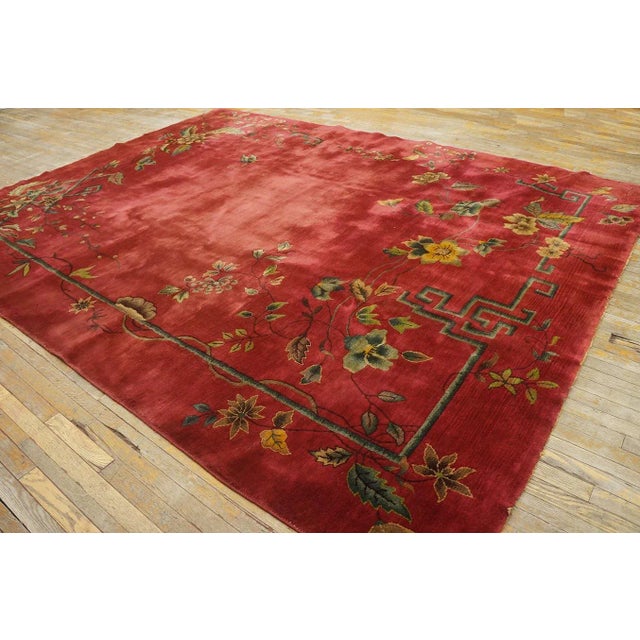 1920s Chinese Art Deco Carpet ( 8'10" x 11'7" - 270 x 353 cm) For Sale - Image 10 of 12