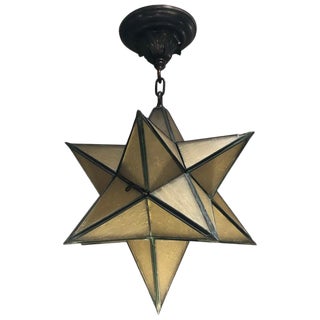 1920s Moravian Star Pendant Chandelier For Sale