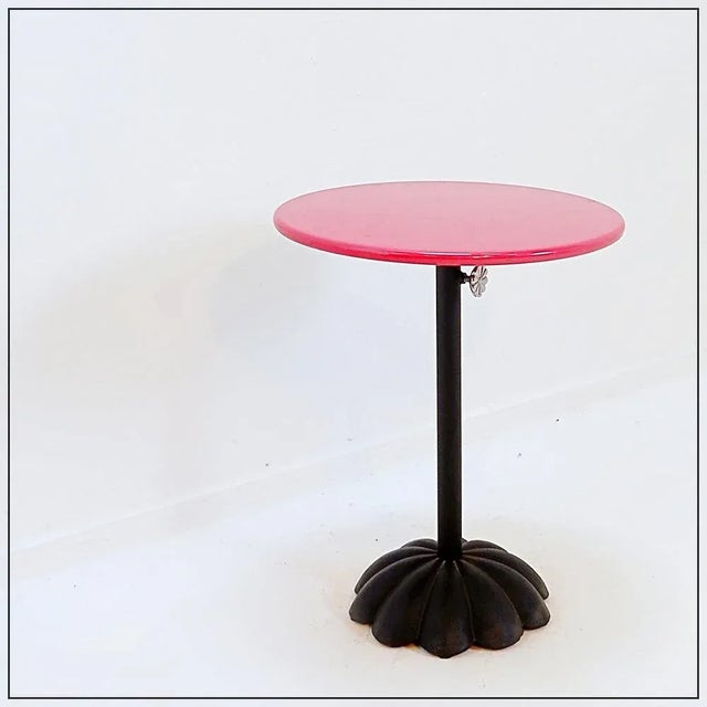 Side Table with Pink Metal Top For Sale - Image 12 of 12