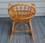 Vintage Small Adult Rattan Bamboo Fan Back Rocking Rocker Chair 1960's For Sale - Image 4 of 6