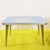 Rectangular Blue Laminate Table with Metal Legs For Sale - Image 11 of 11