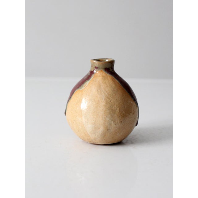 Late 20th Century Vintage Studio Pottery Bud Vase For Sale - Image 5 of 10