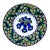 1960s Royal Copenhagen Wall Plate Faience With Blue Majolica Flowers For Sale