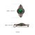 Vintage Style Ornate 20 Ct Handcarved Emerald Ruby & Diamond Christmas Brooch Pendant For Sale - Image 12 of 15