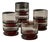 Vintage Drinking Glasses with Red Stem, 1970s, Set of 8 For Sale