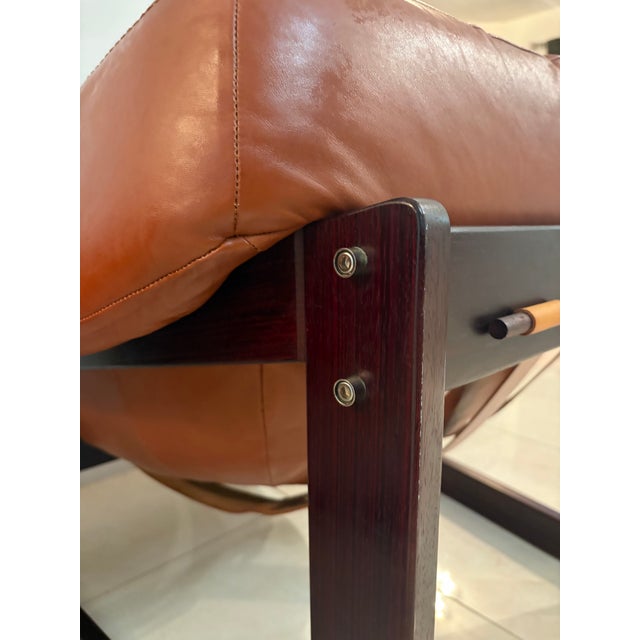 Mid-Century Modern Percival Lafer Mp-97 Armchairs in Cognac Leather – Pair For Sale In Tampa - Image 6 of 12