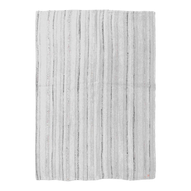 Decorative Vintage Turkish Hemp Rug - 4`9" X 6`2" For Sale