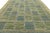 Modern Swedish-Style Flatweave Wool Rug – Moss Green & Slate Blue Geometric Grid For Sale In New York - Image 6 of 10