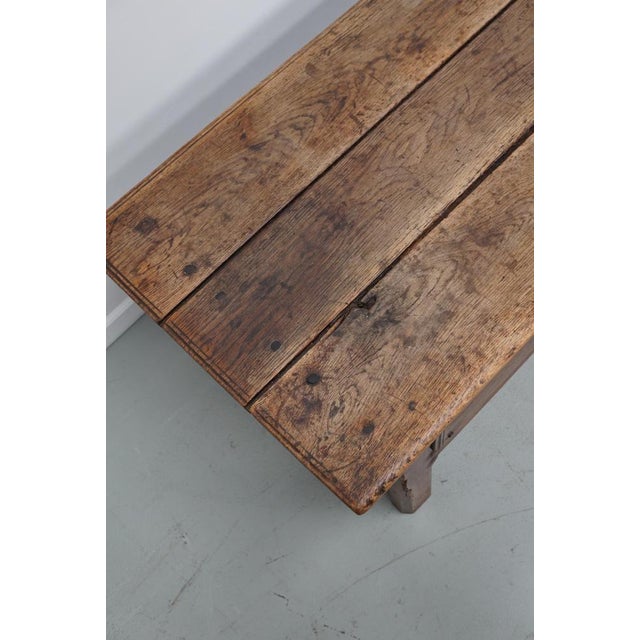 Antique Spanish Farmhouse Rustic Chestnut Coffee Table For Sale - Image 5 of 18