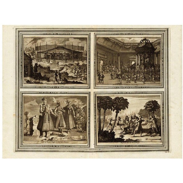 Early 18th Century Scarce Views Related to the Great Mogol, 1725, Paper For Sale - Image 5 of 5