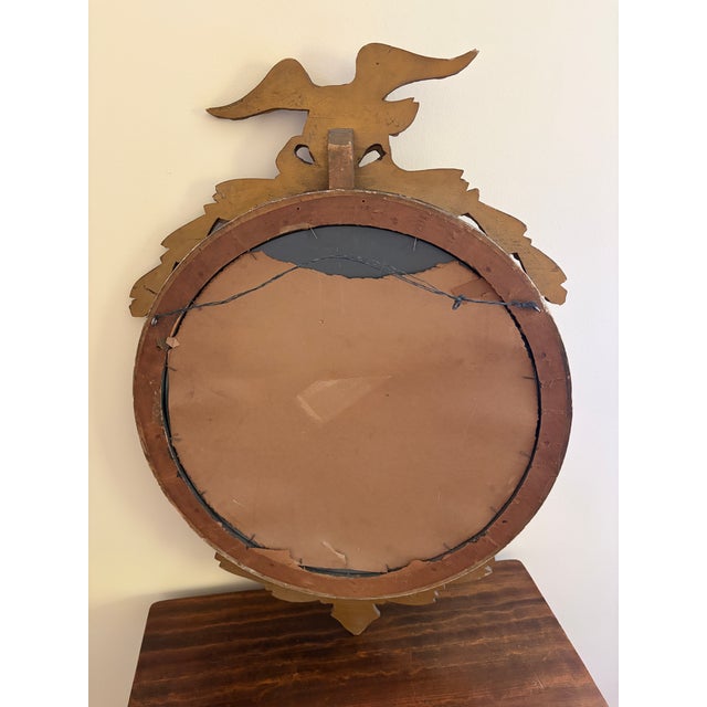 American Federal Giltwood Eagle Bullseye Convex Mirror For Sale - Image 12 of 12