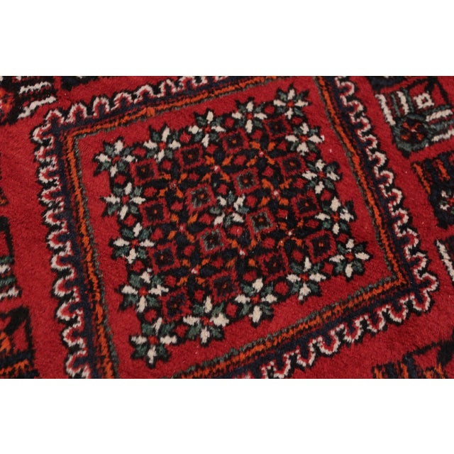 1960s Anitque Red Handknotted Wool Rug 6.5x9.7 For Sale - Image 5 of 9