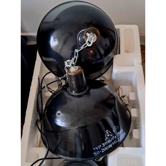 Large Industrial Lamps, 1950s, Set of 2 For Sale - Image 10 of 10