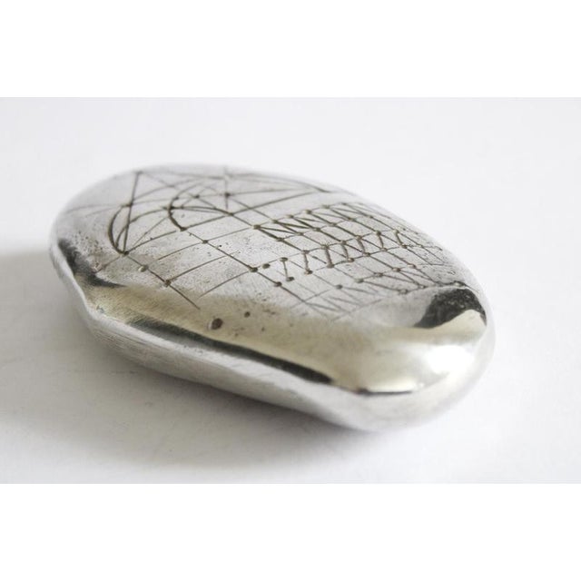 Post-Modern Abstract Pewter Sculpture by Walter Valentini, 1980 For Sale - Image 12 of 18