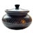 Vintage Hungarian Black Pottery Base and Lid, Signed Kovats Lajos For Sale