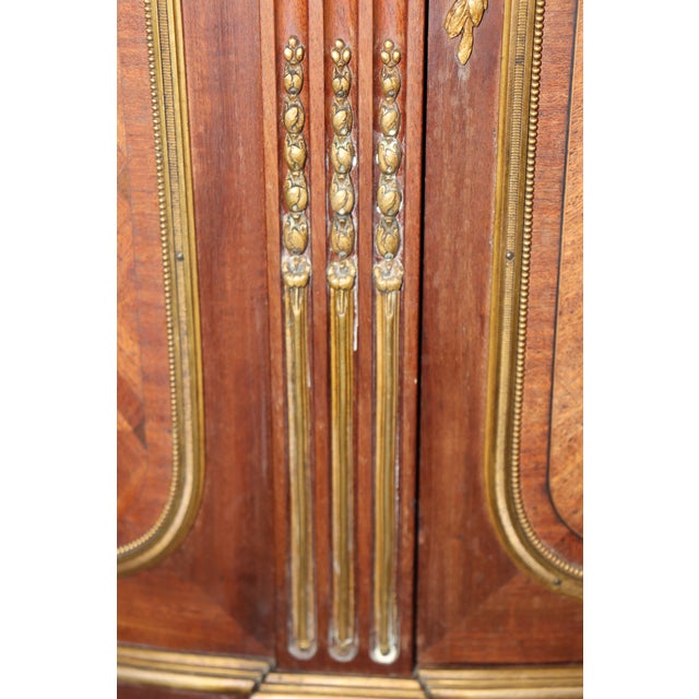 Fine Breche Marble Top Paul Sormani Attributed Bronze Mounted Inlaid Commode For Sale - Image 15 of 15