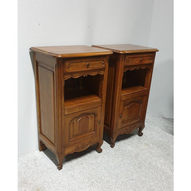 Vintage Cherry Bedside Tables, Set of 2 For Sale - Image 9 of 12