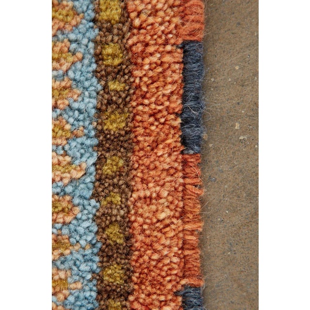 Tribal Pumpkin Orange Vintage Caucasian Kazak Rug For Sale - Image 9 of 13