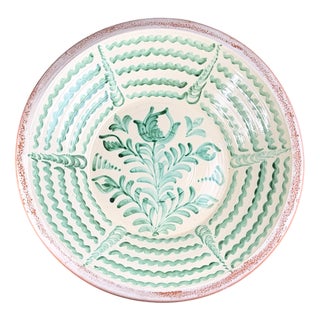 Large Spanish Fajalauza Ceramic Bowl For Sale