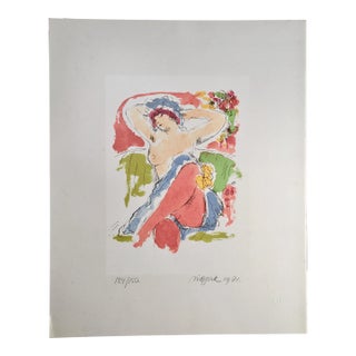 1981 Screen Print “Saskia” by Dutch Artist Nic Jonk - For Sale
