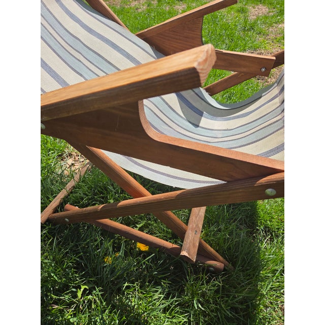 Late 20th Century Vintage Folding Lounge Beach Chair Rocker For Sale - Image 5 of 9