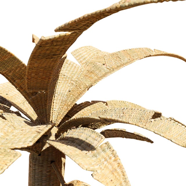 2020s Life Size Wicker Palm Tree Sculpture For Sale - Image 5 of 10