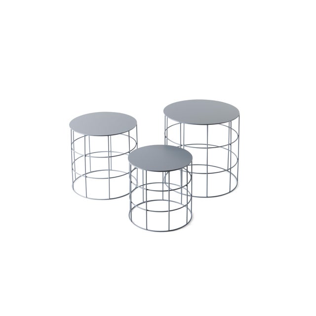 Reton Cylindrical Coffee Tables by Antonino Sciortino for Atipico, Set of 3 For Sale - Image 4 of 5
