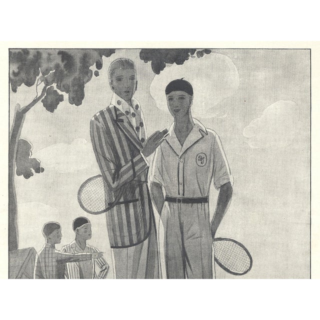 Tennis anyone? This is a RARE image for the man who plays tennis in style! It is an original French print that dates to...