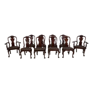 Set of 10 Henkel Harris Model 103 Mahogany Dining Room Chairs