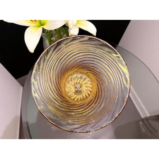 Murano Collectible Goblet in Blown Glass with Golden Reflections by Murano for Murano For Sale - Image 4 of 13