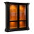 Late 20th Century Monumental Italian Black Lacquer Illuminated Vitrine Display Cabinet For Sale