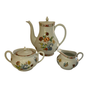 Vintage Haviland Limoges Cathay Coffee Pot Creamer Sugar Set Made in France 1973-1991