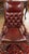 Animal Skin Hancock and Moore Tufted Oxblood Red Leather Adjustable Office Desk Chair For Sale - Image 7 of 10