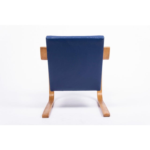 Blue Early Production Bauhaus 402 Blue Arm Chair by Alvar Aalto, Made in Finland, 1930s For Sale - Image 8 of 14
