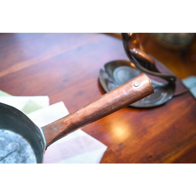 Vintage Copper French Saucepan Large MidCentury Pot For Sale - Image 9 of 9