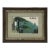 Vintage Embroidery Mountain Pine Tree Rectangular Framed Art For Sale