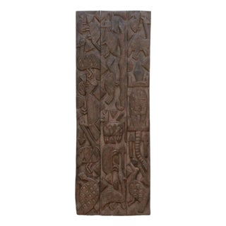 Mid-Century Carved African Wall Art For Sale