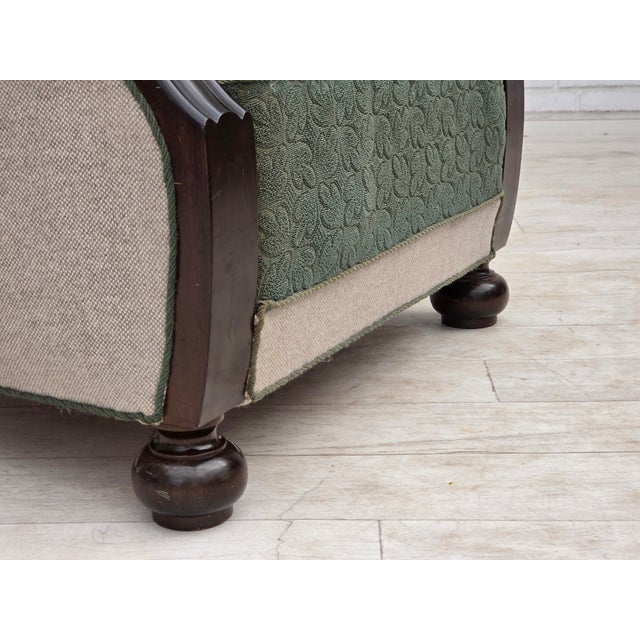 1960s Danish Relax Chair in Furniture Wool and Oak Wood, 1960s For Sale - Image 5 of 18
