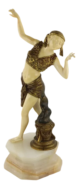 Chryselephantine Figurine in Bronze and Ivory, Salammbô, 1920s