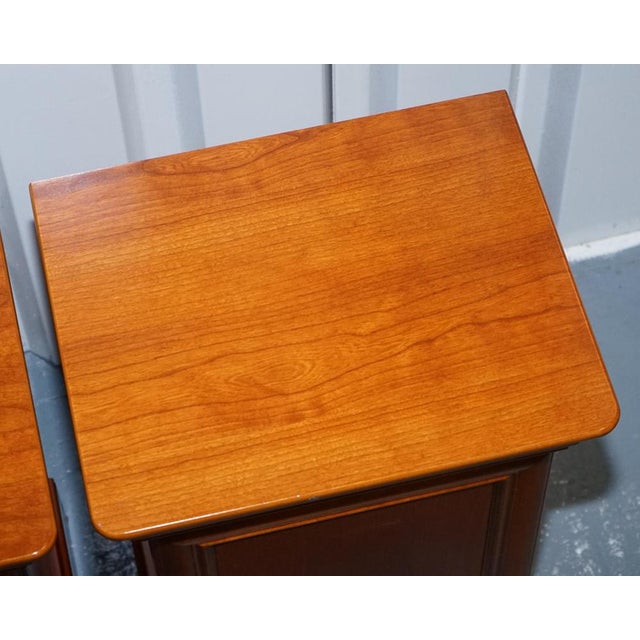 Vintage French Style Cherrywood Nightstands, Set of 2 For Sale - Image 11 of 18
