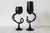 Vintage Hand Blown Black Art Glass Goblets S/2 For Sale - Image 4 of 7