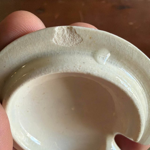 Antique Early 19th C. English Pearlware Fluted Lidded Mustard Pot C. 1800 For Sale - Image 9 of 18