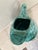Ceramic Studio Art Pottery Pitcher Turquoise Crystalline Glaze Signed HKS c.1960s For Sale - Image 7 of 12