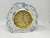 A striking vintage Seiko quartz desk or mantel clock, made in Japan circa 1980s, featuring a substantial clear faceted...